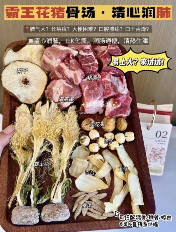 春日上火？便秘长痘、KK咽喉痛🥣霸王花猪骨汤