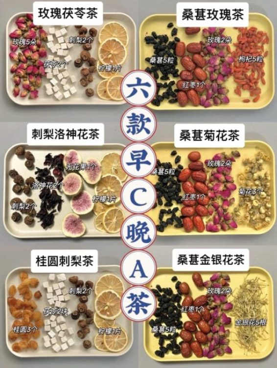 早c晚a养生花茶王炸搭配！打工人太需要了